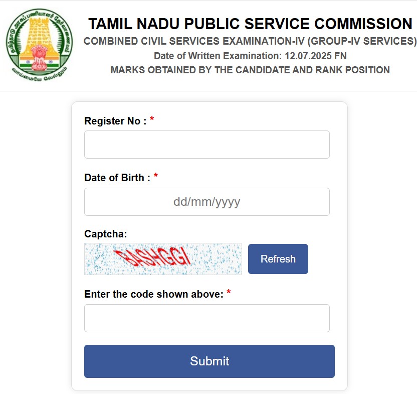 TNPSC Group 4 result 2025 is released now! Check your marks here